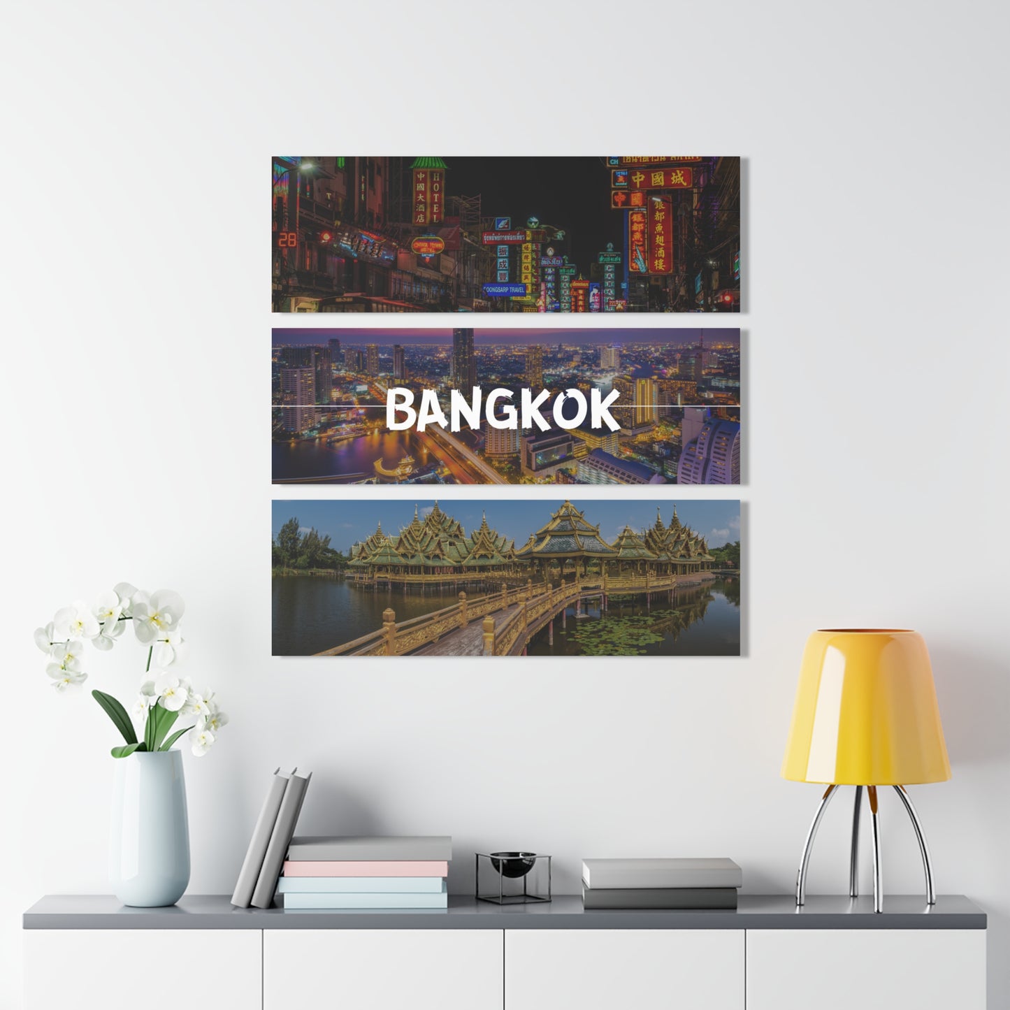 Bangkok Skyline Acrylic Prints (Triptych)