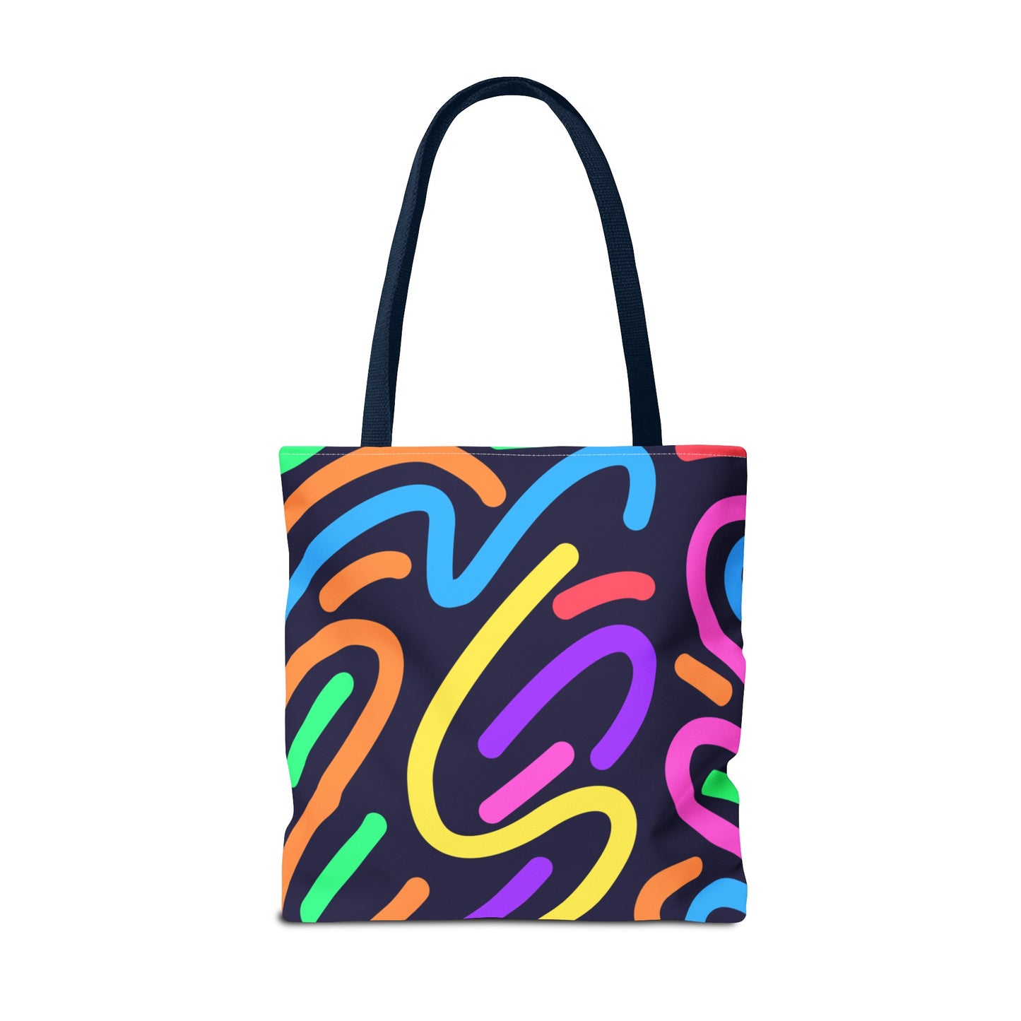 Neon Doodle Swirls Tote Bag