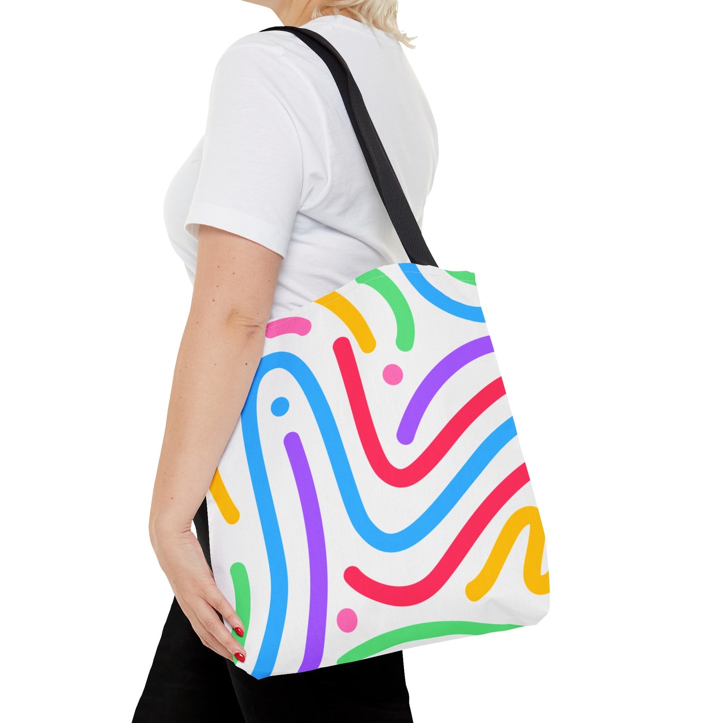 Colorful Doodle Swirl Tote Bag