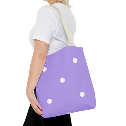 Pastel Purple Polka Dot Tote Bag