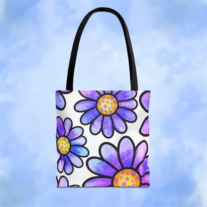 Purple Florals Tote Bag