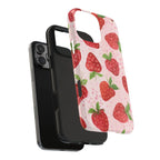 Cute Strawberries Phone Case (Apple & Android) - Pink Sweetheart