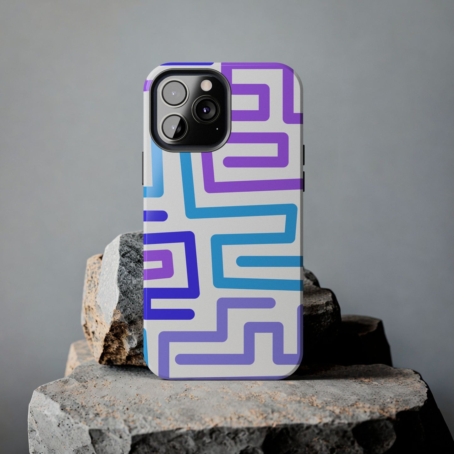 Abstract Neon Maze Phone Case