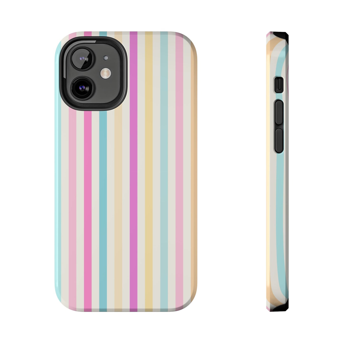 Pastel Candy Stripes Phone Cases