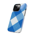 Classic Blue Gingham Phone Case (Apple & Android) - Pink Sweetheart
