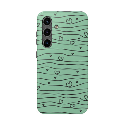 Scribble Love Hearts Phone Case