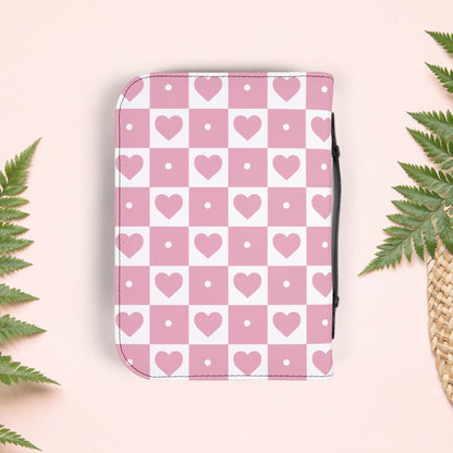 Pink Checkered Hearts Book Cover