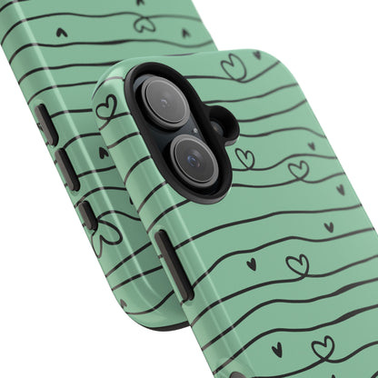 Scribble Love Hearts Phone Case