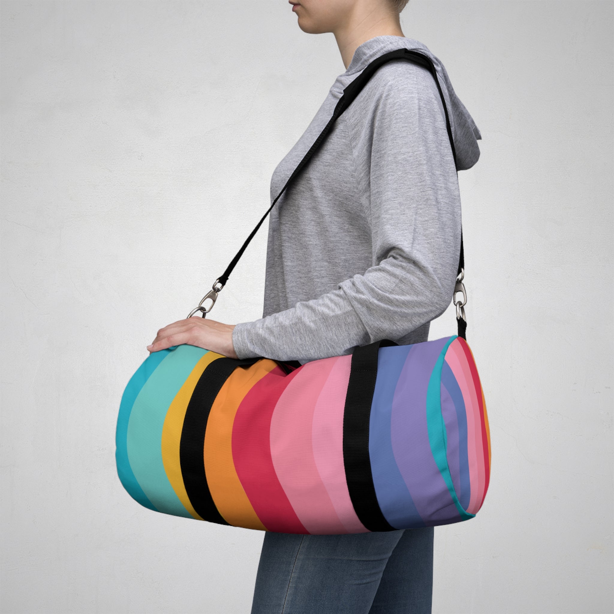 Rainbow Waves Duffel Bag
