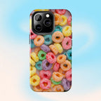 Morning Cereal Loops Phone Case (Apple & Android) - Pink Sweetheart