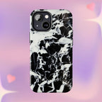 Black & White Shattered Phone Case (Apple & Android) - Pink Sweetheart
