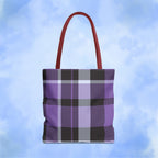 Purple Tartan Plaid Tote Bag