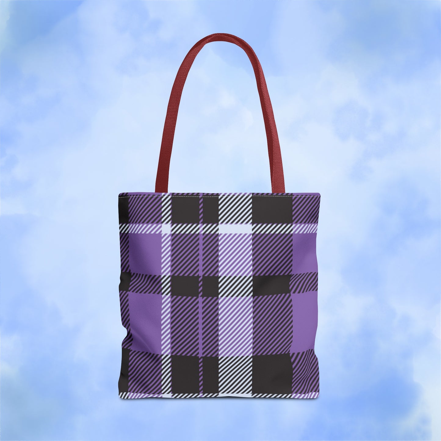 Purple Tartan Plaid Tote Bag