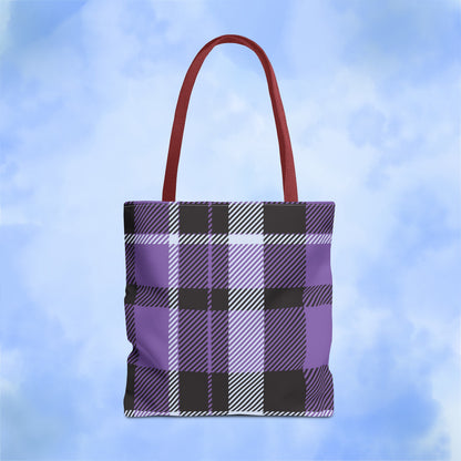 Purple Tartan Plaid Tote Bag