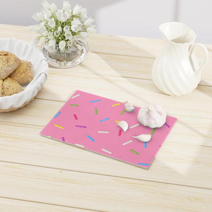 Sprinkles Glass Cutting Board