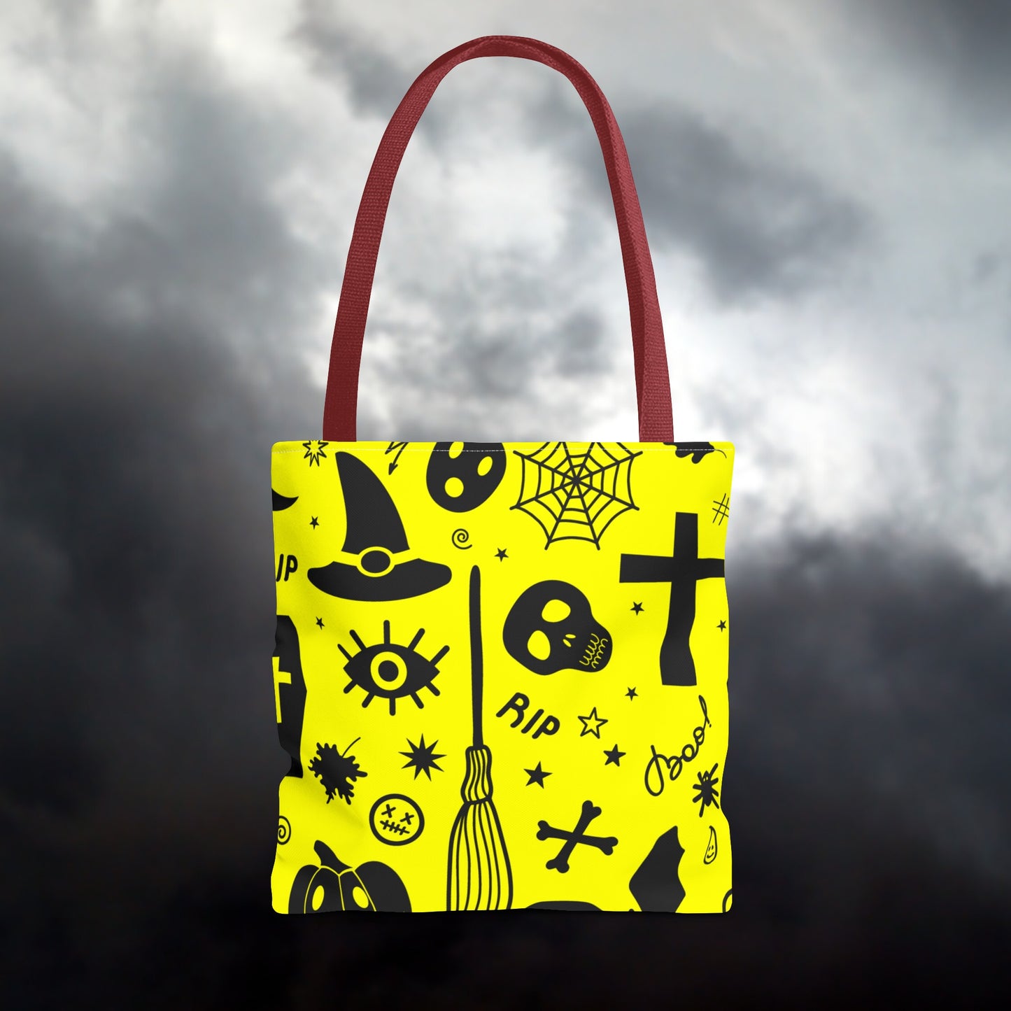 Spooky Neon Halloween Tote Bag