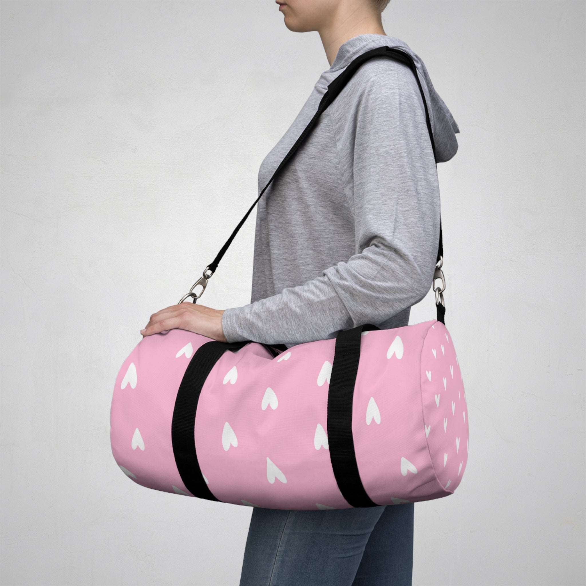 Full of Hearts Pink Duffel Bag