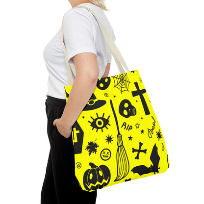 Spooky Neon Halloween Tote Bag