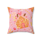 Big Gingerbread House Square Pillow