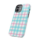 Pastel Gingham Phone Case (Apple & Android) - Pink Sweetheart