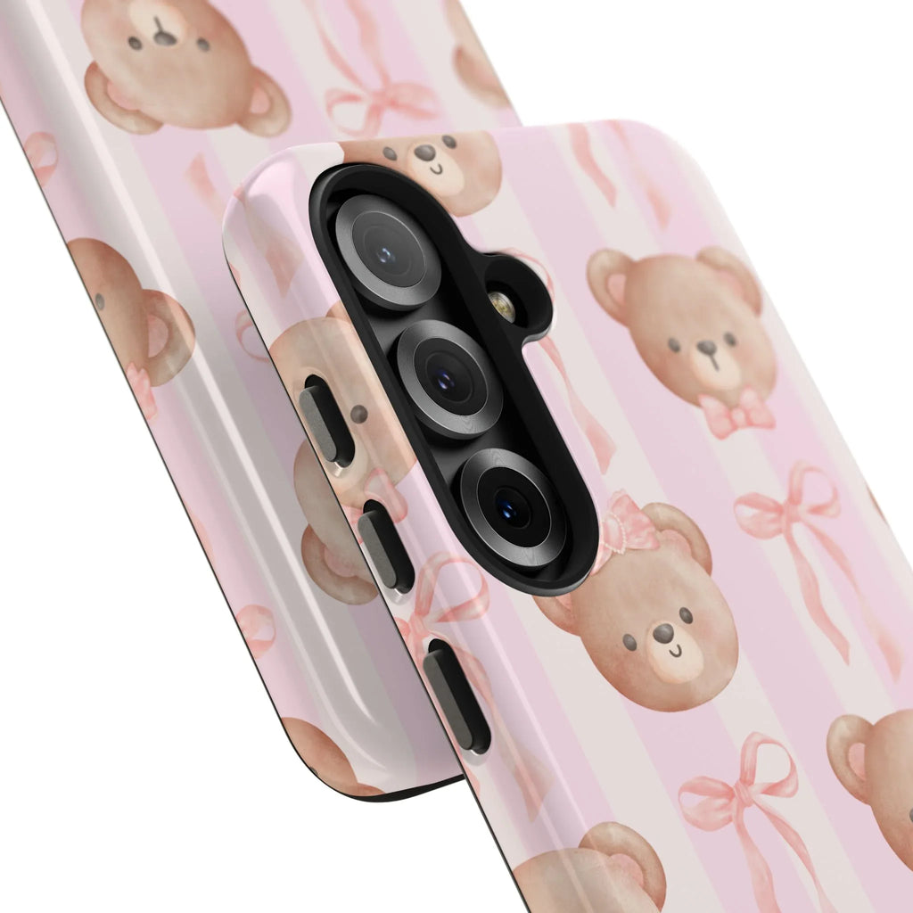 Cuddly Teddy Bear Phone Case (Apple & Android) - Pink Sweetheart