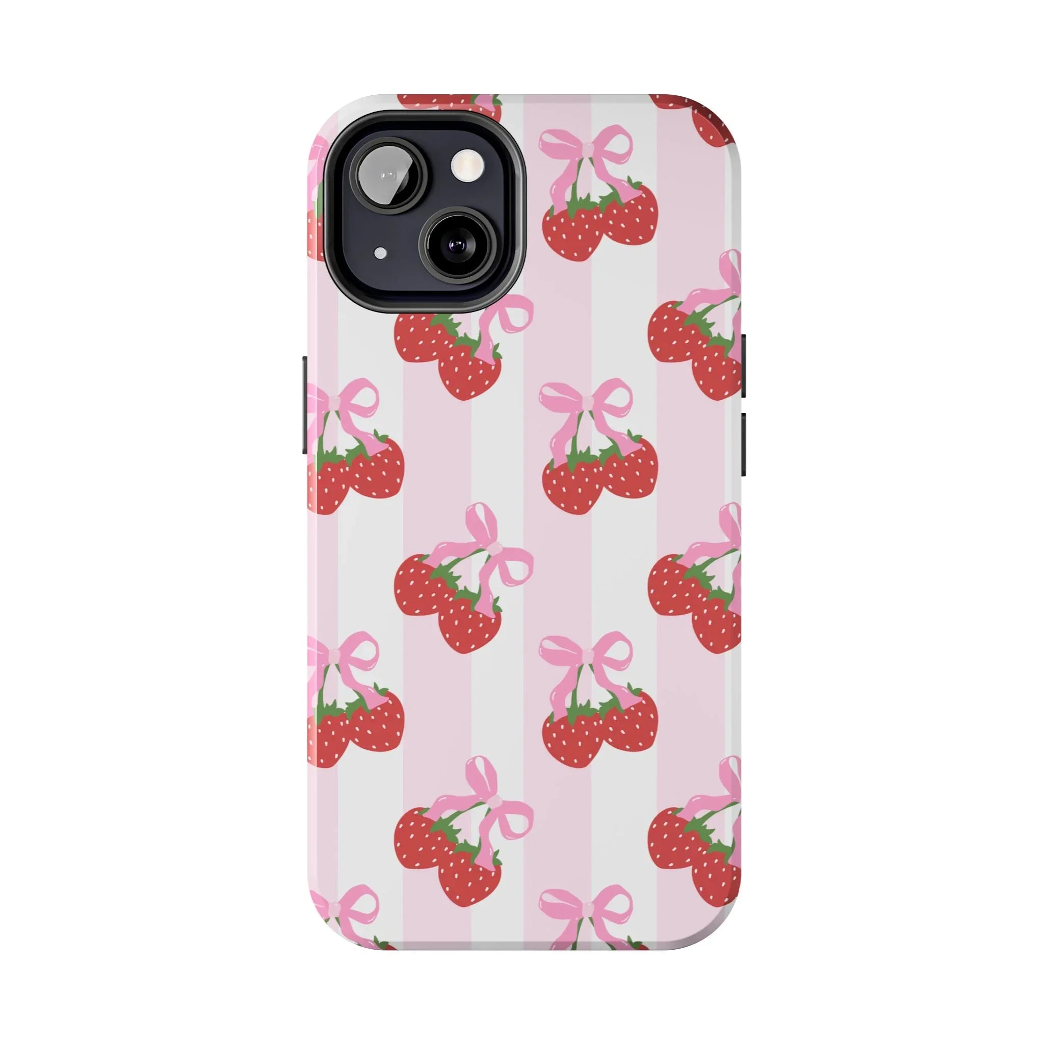 Strawberry Cherries Phone Case (Apple & Android) - Pink Sweetheart