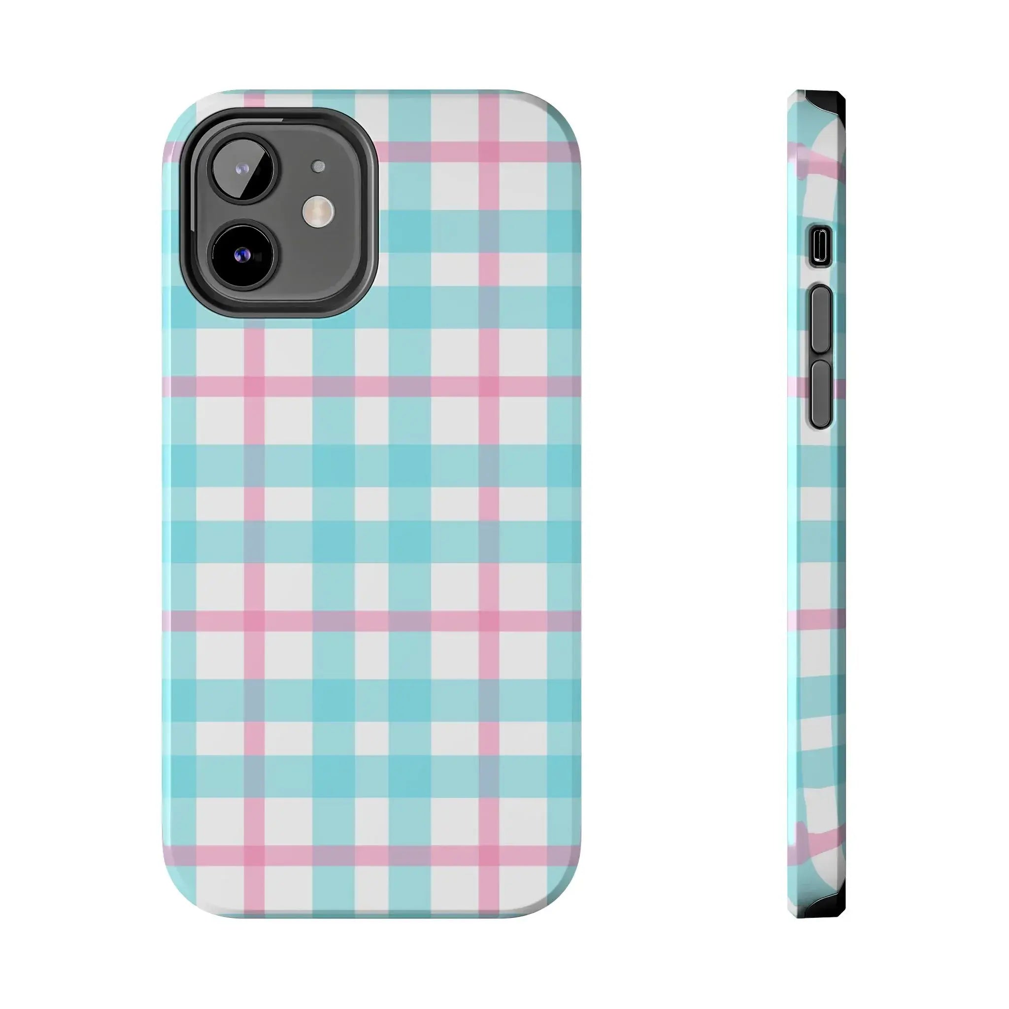 Pastel Gingham Phone Case (Apple & Android) - Pink Sweetheart
