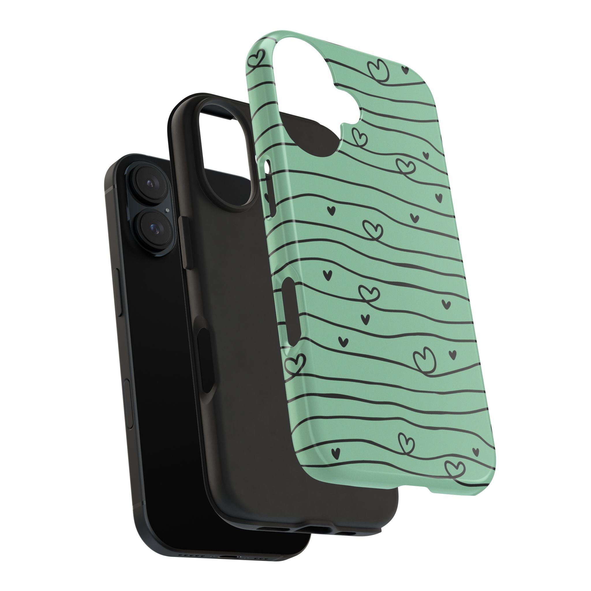 Scribble Love Hearts Phone Case (Apple & Android)
