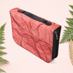 Wrinkled Red Coral Paper Book Cover
