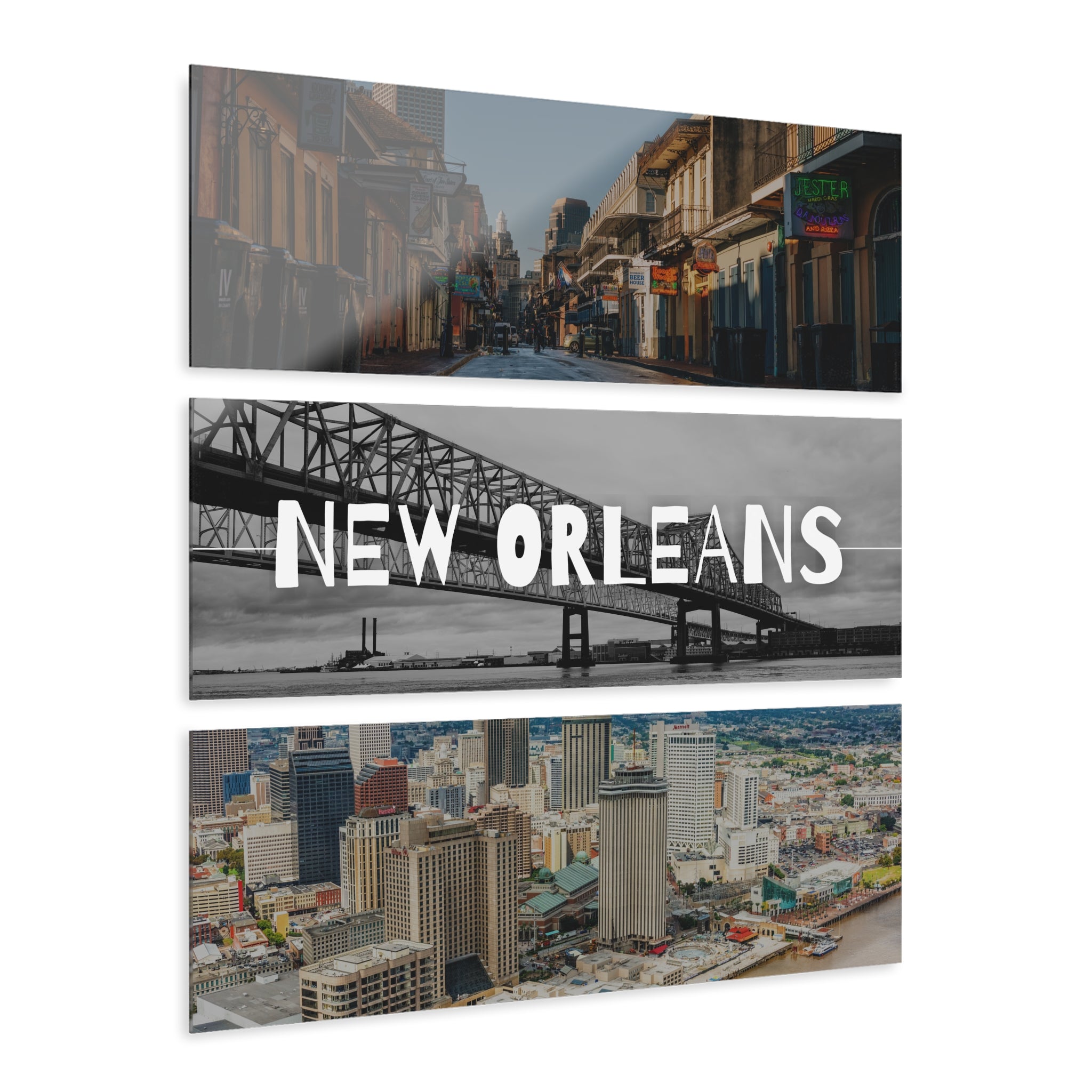 New Orleans Skyline Acrylic Prints (Triptych)