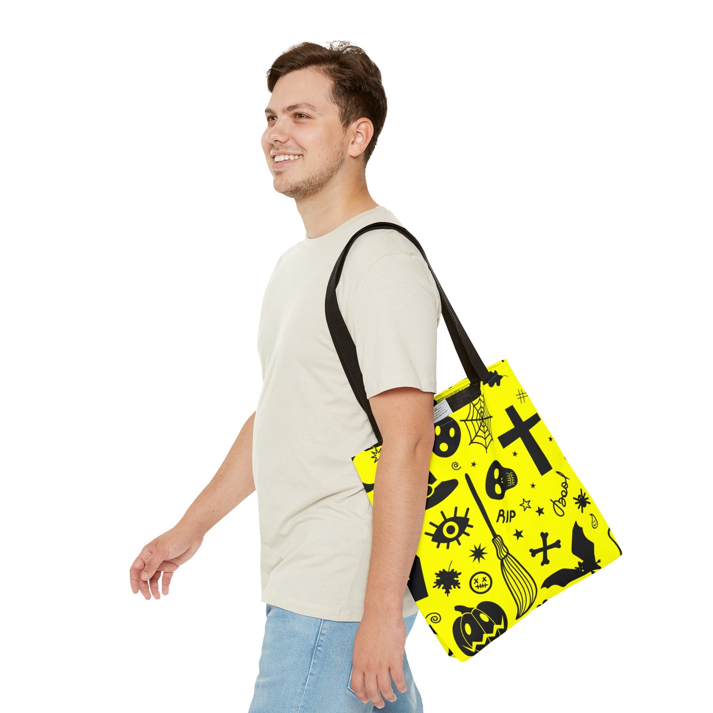 Spooky Neon Halloween Tote Bag