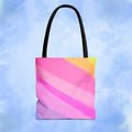 Blurred Rainbow Sectrum Tote Bag - Pink Sweetheart