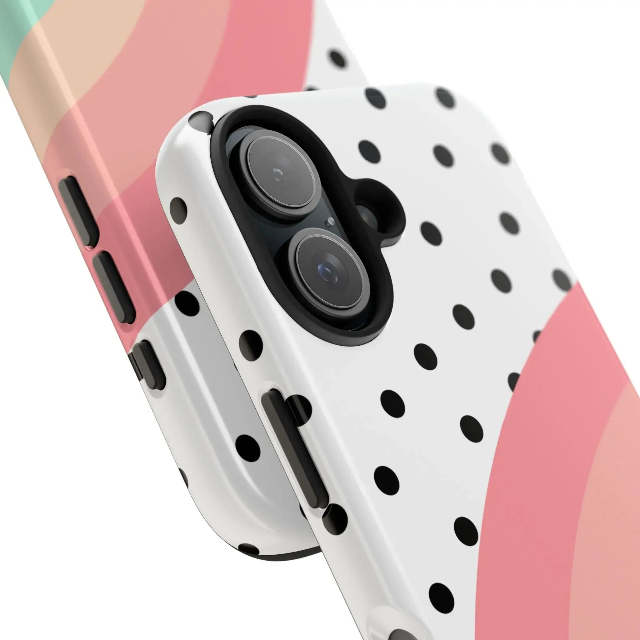 Polka Dot Rainbow Phone Case (Apple & Android) - Pink Sweetheart
