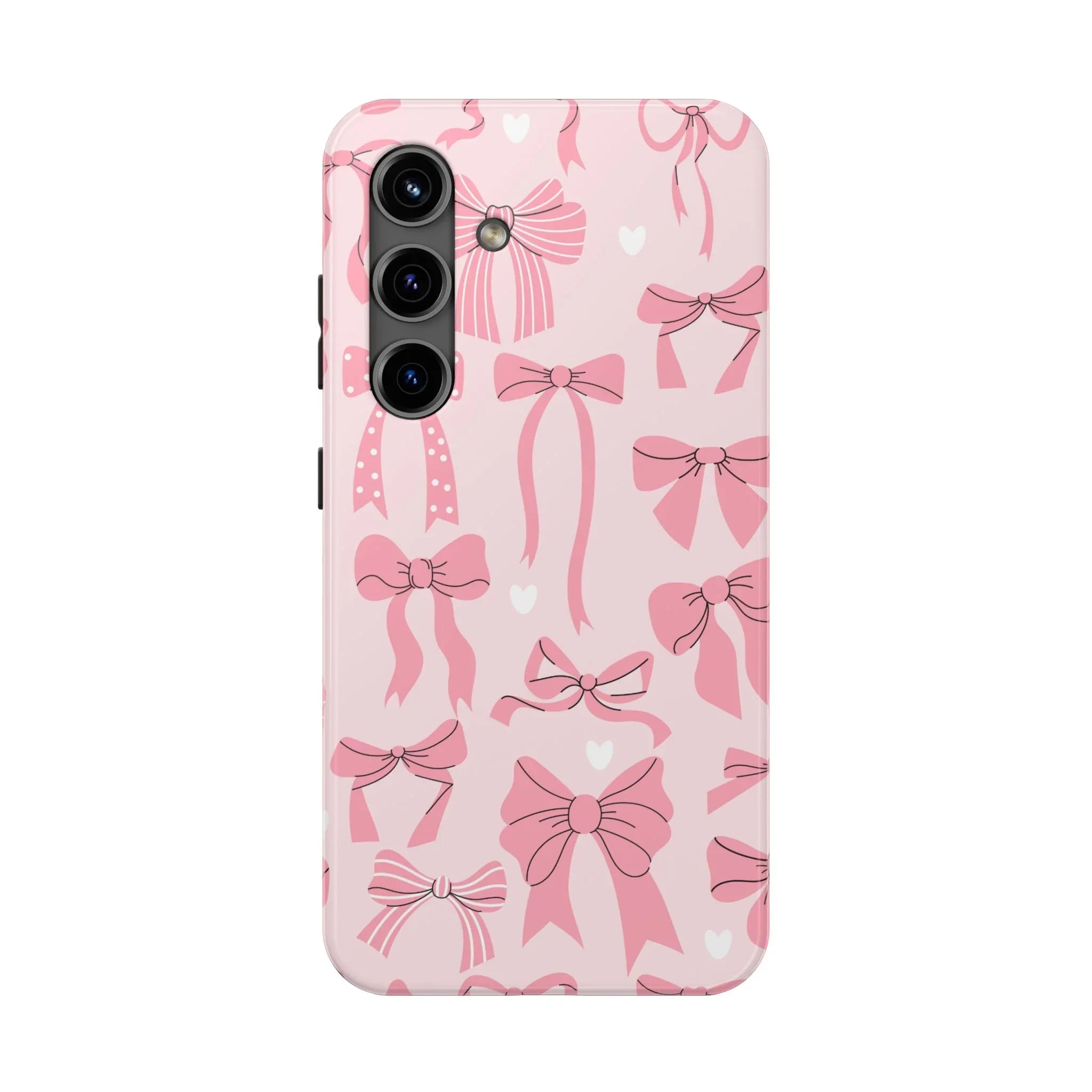 Pink Bow Ribbons Phone Case (Apple & Android) - Pink Sweetheart