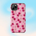 Pink Cherry Sparkle Pattern Tough Phone Case (Apple & Android) - Pink Sweetheart