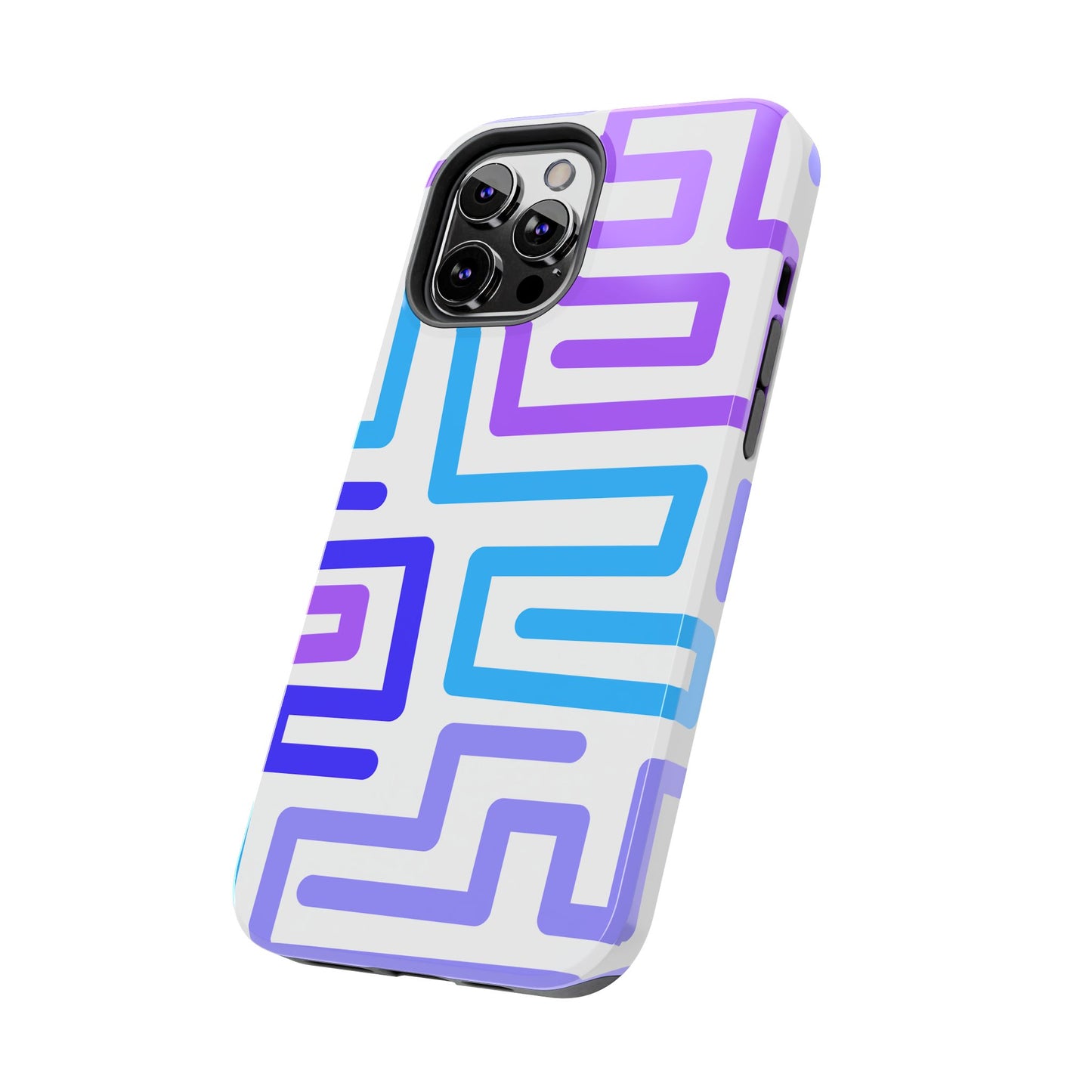 Abstract Neon Maze Phone Case