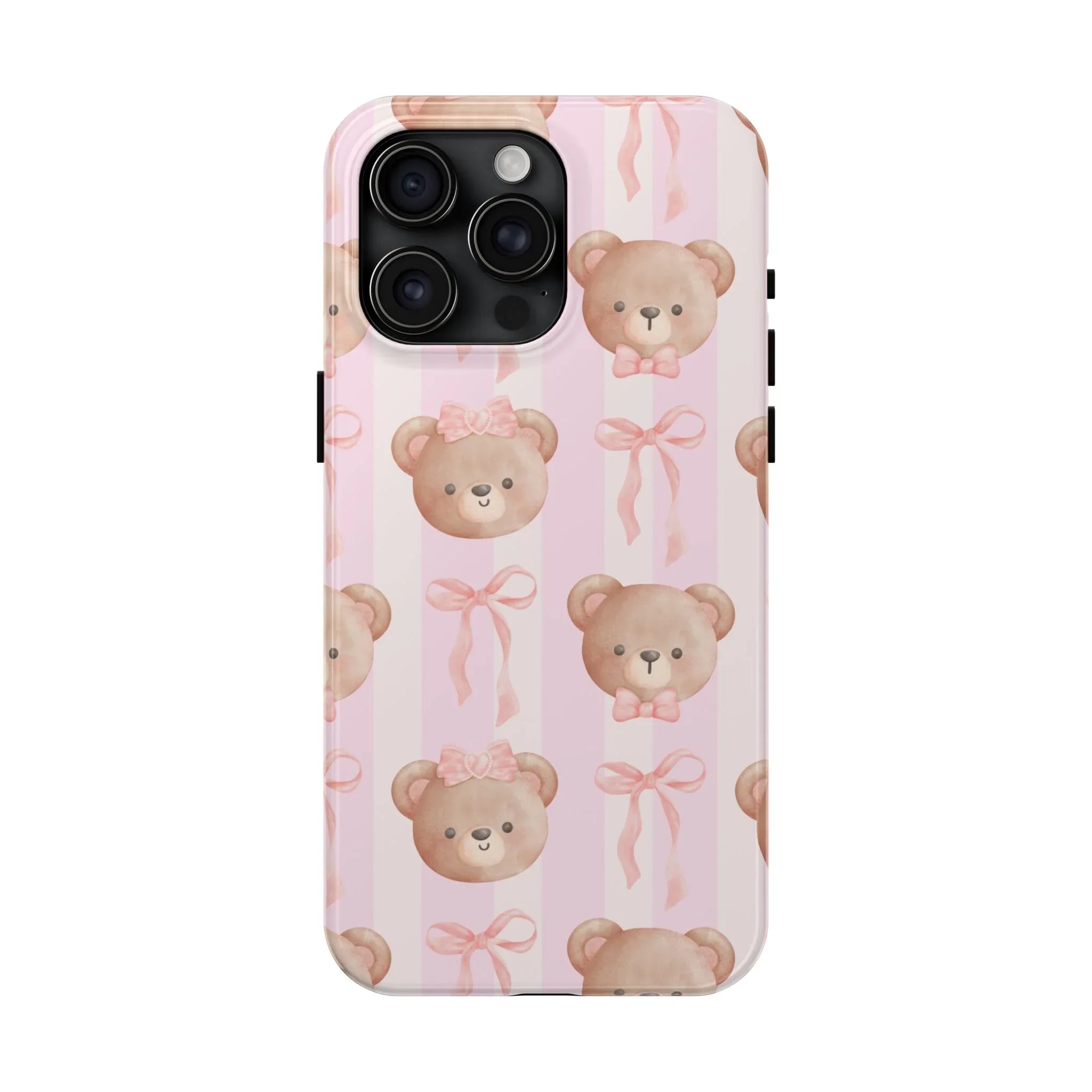 Cuddly Teddy Bear Phone Case (Apple & Android) - Pink Sweetheart