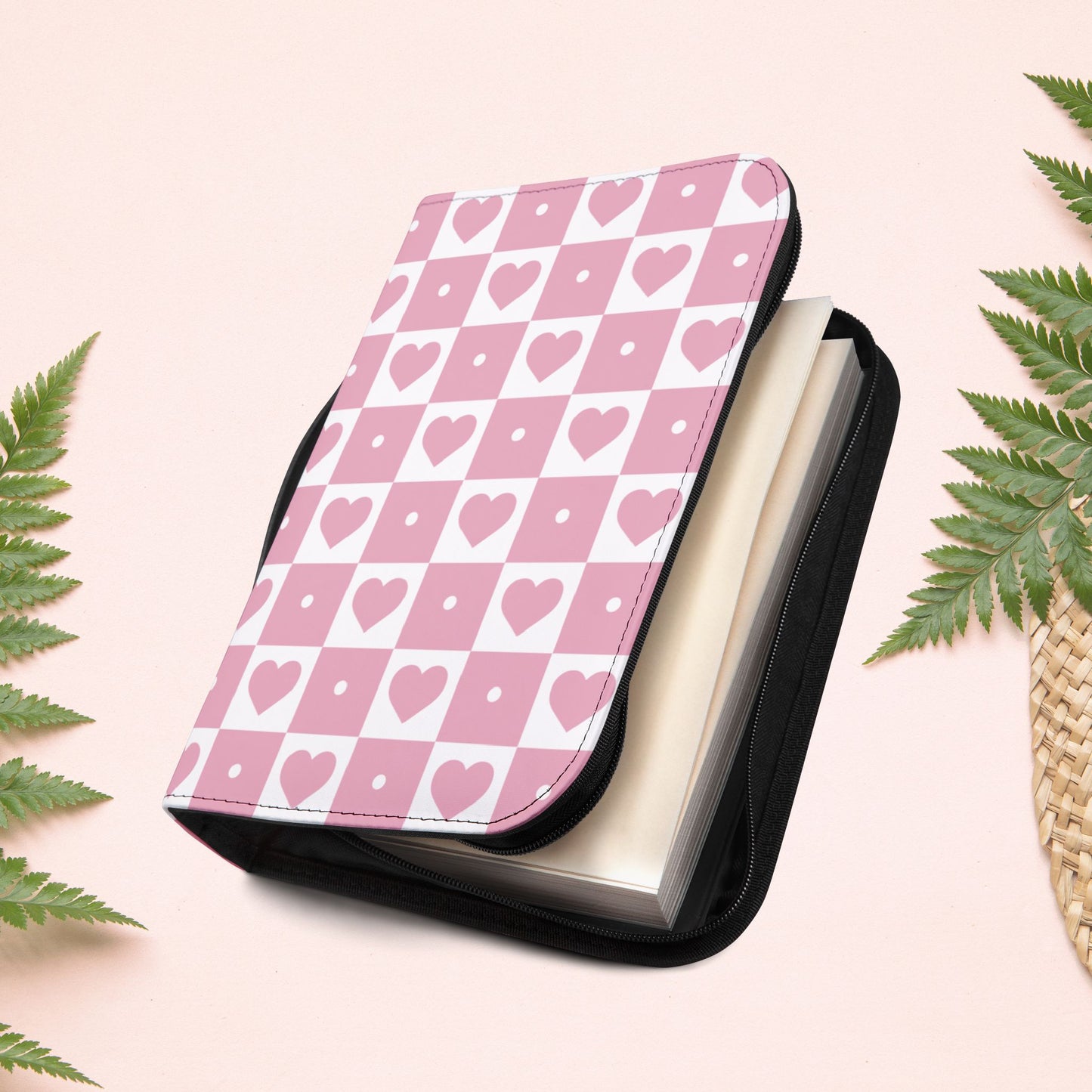 Pink Checkered Hearts Book Cover