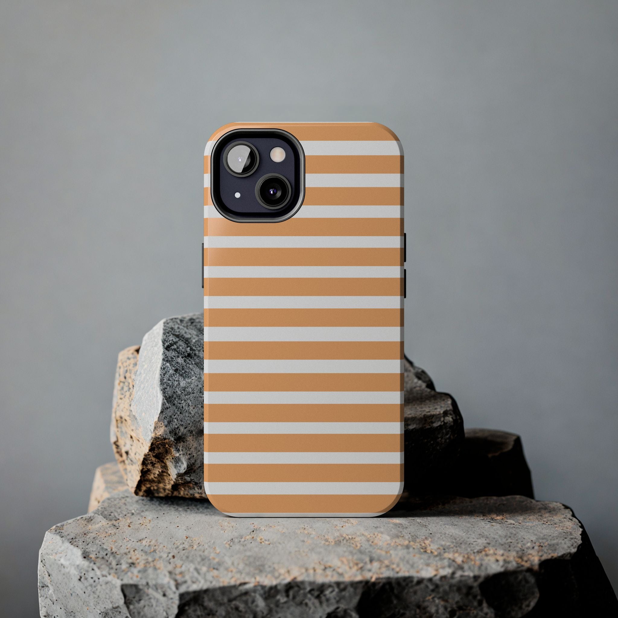 Orange Stripe Lines Phone Case (Apple & Android)