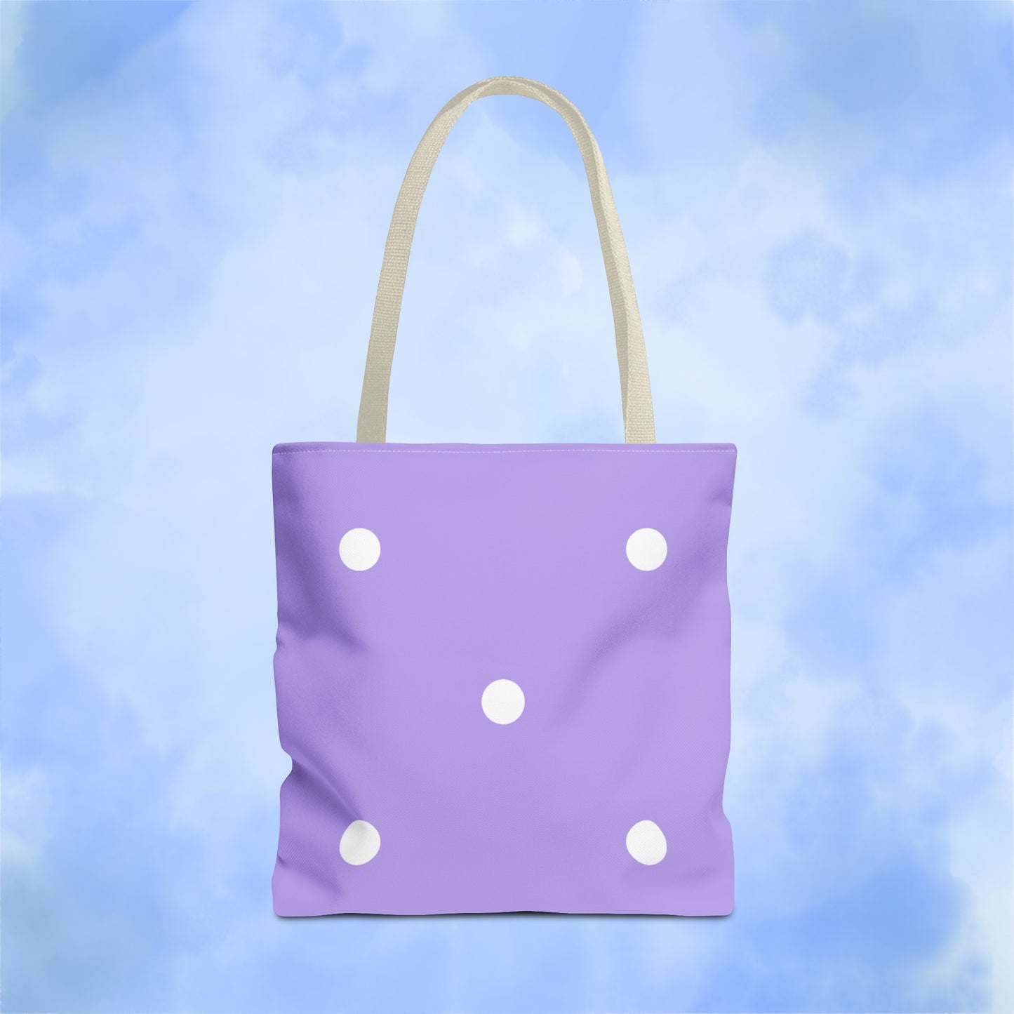 Pastel Purple Polka Dot Tote Bag