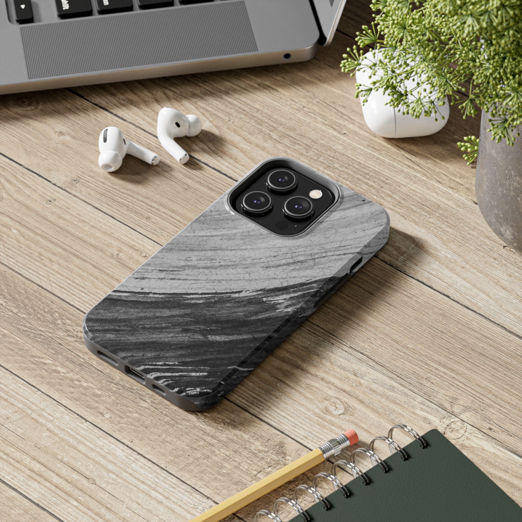 Black & Gray Phone Case (Apple & Android)