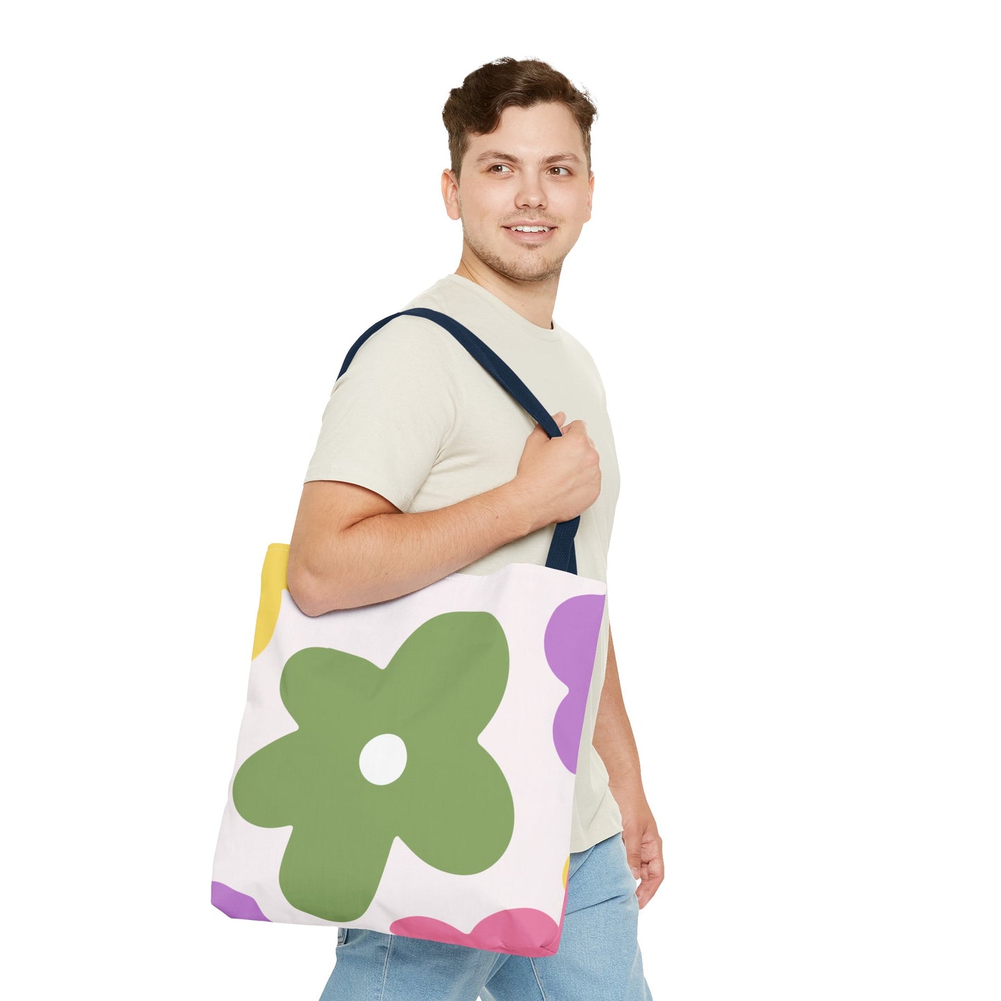 Retro Floral Tote Bag