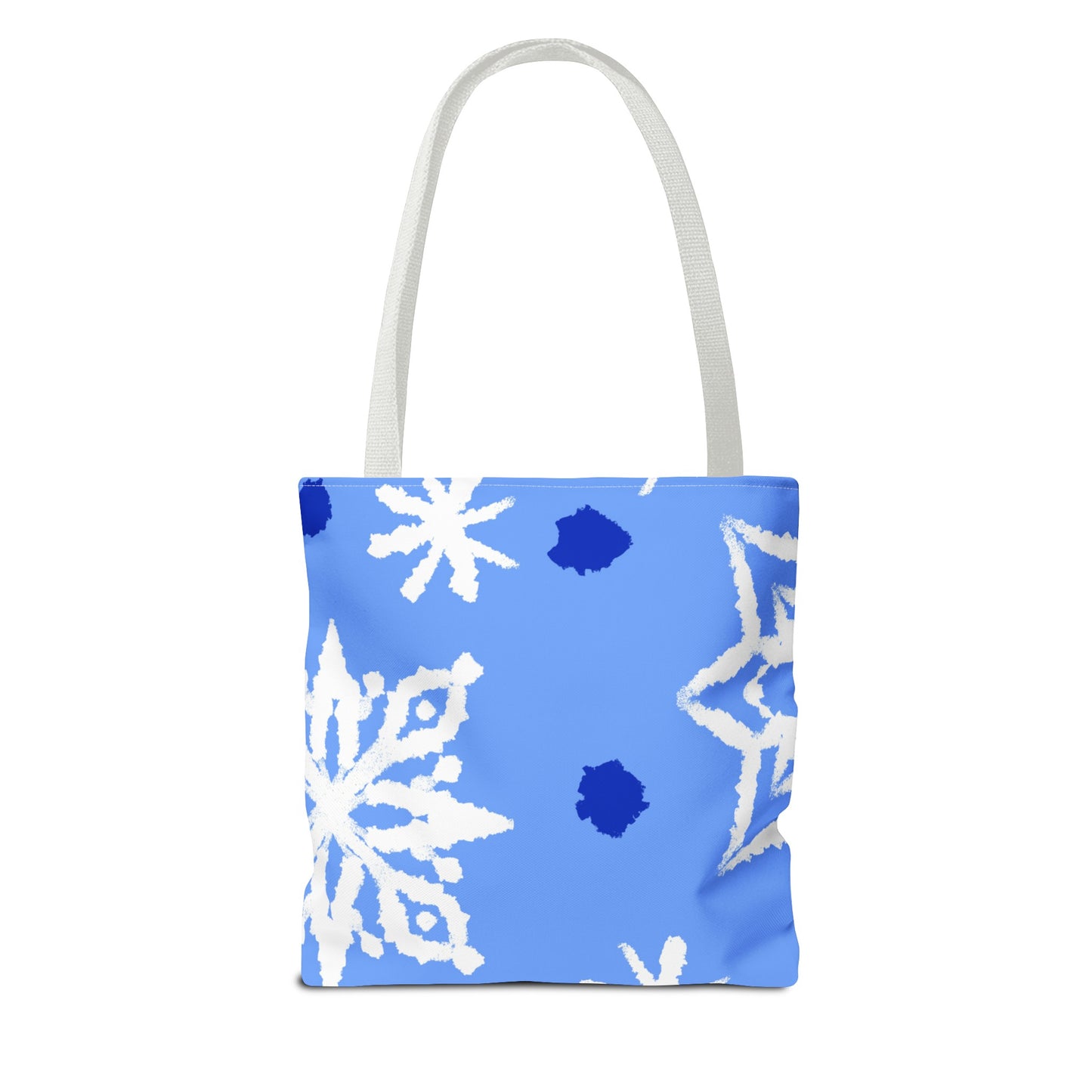 Blue Winter Snowflakes Tote Bag