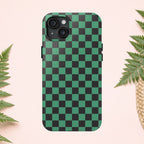 Checkered Kimono Tough Phone Case (Apple & Android) - Pink Sweetheart