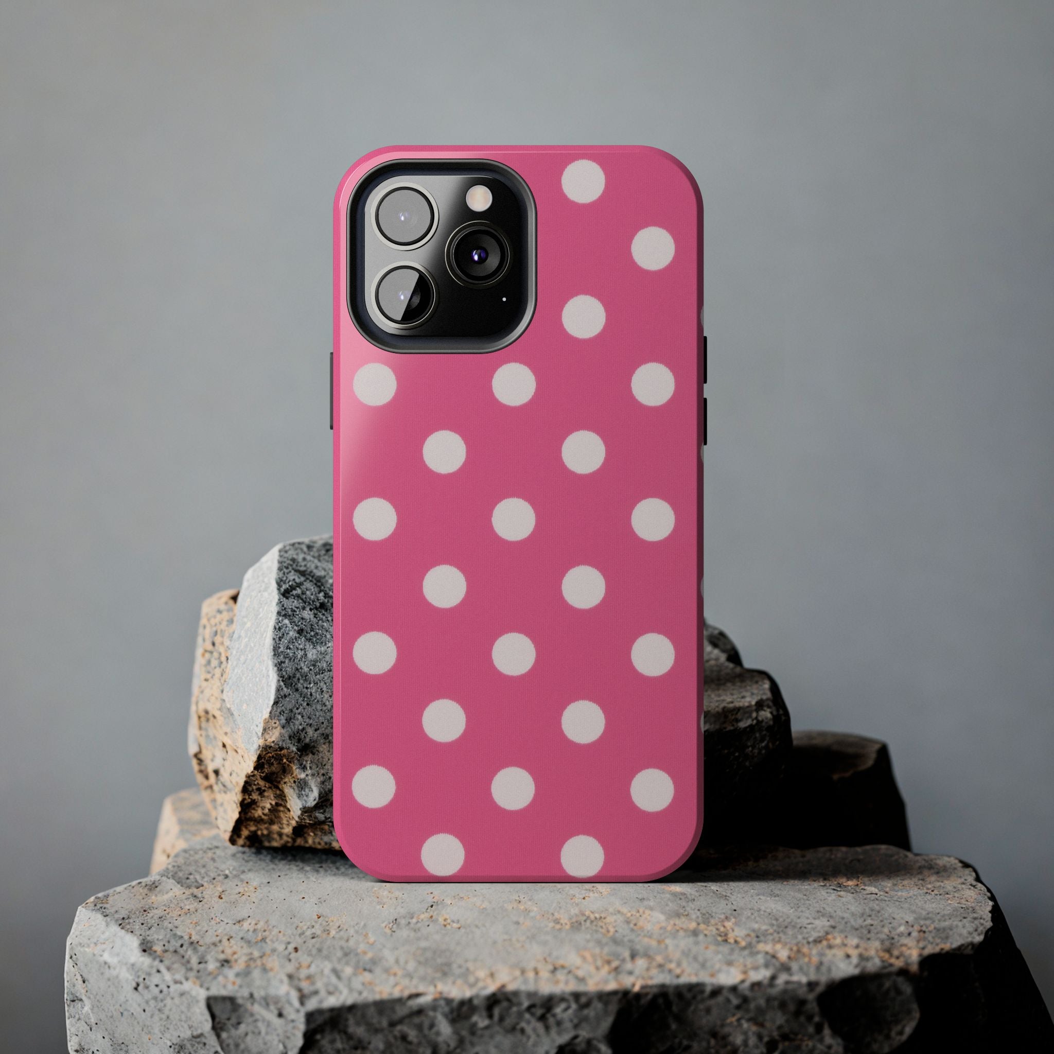Pink Polka Dot Phone Case (Apple & Android)
