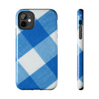 Classic Blue Gingham Phone Case (Apple & Android) - Pink Sweetheart