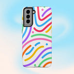 Rainbow Swirls Phone Case (Apple & Android) - Pink Sweetheart
