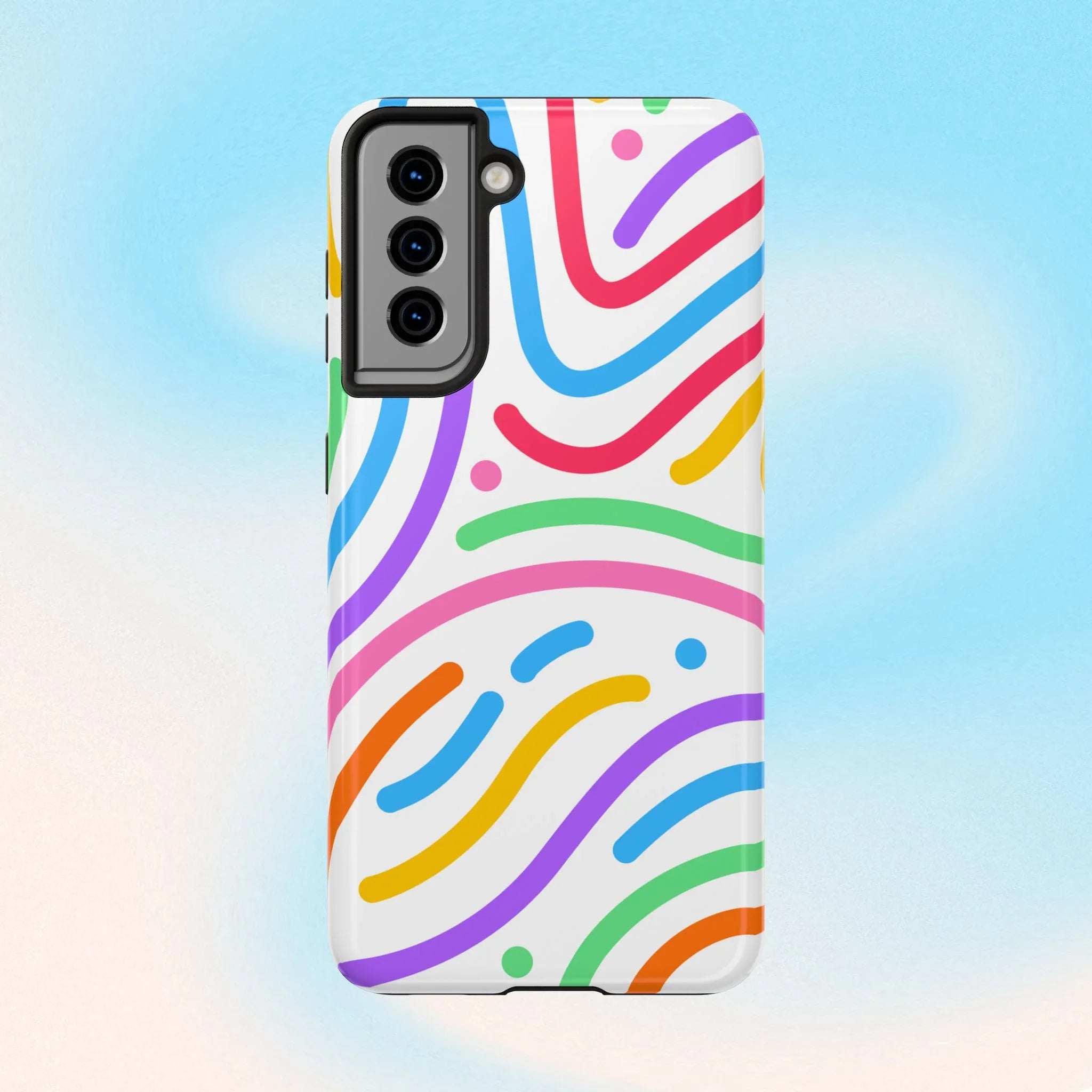 Rainbow Swirls Phone Case (Apple & Android) - Pink Sweetheart