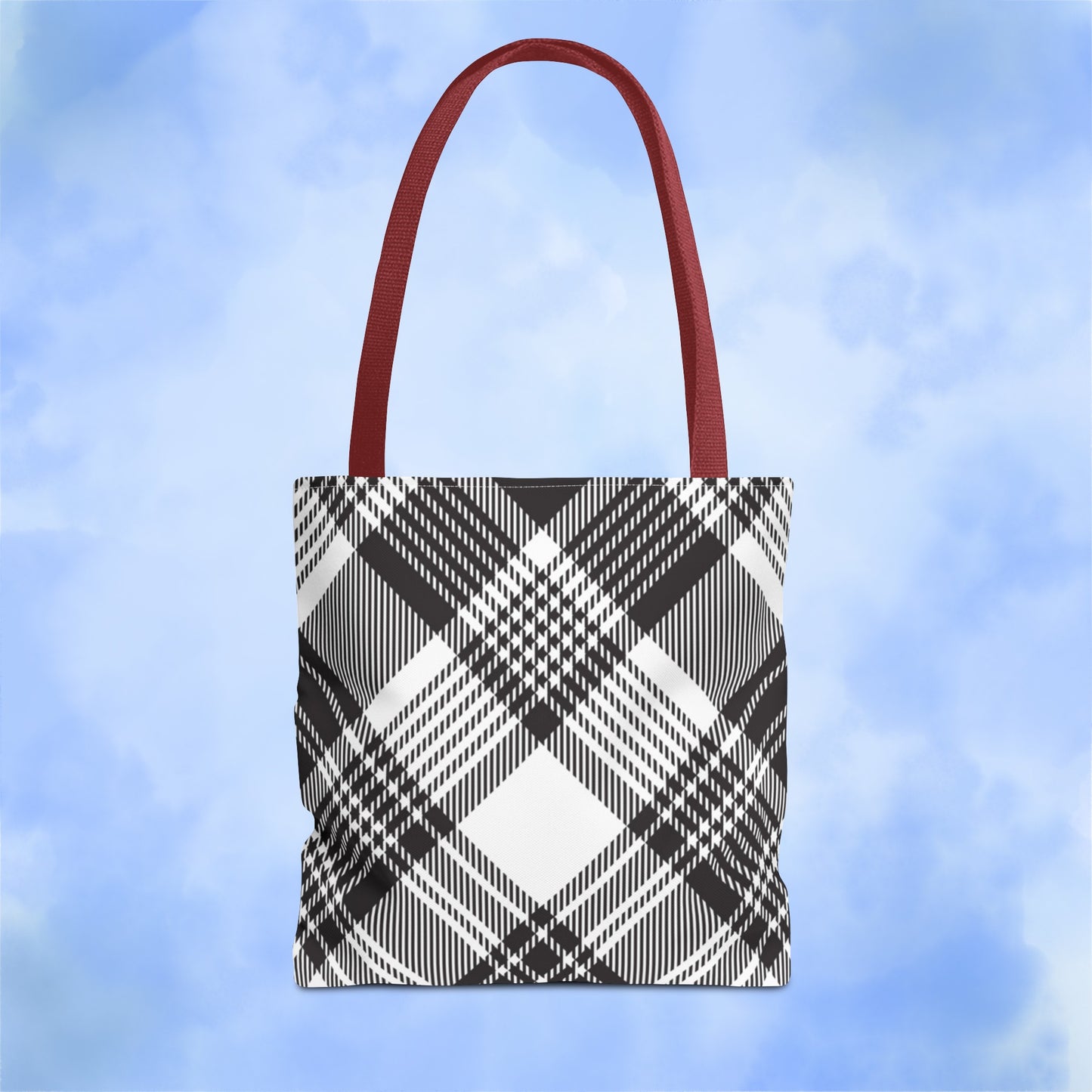 Black Check Tote Bag