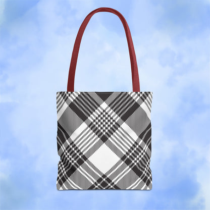 Black Check Tote Bag